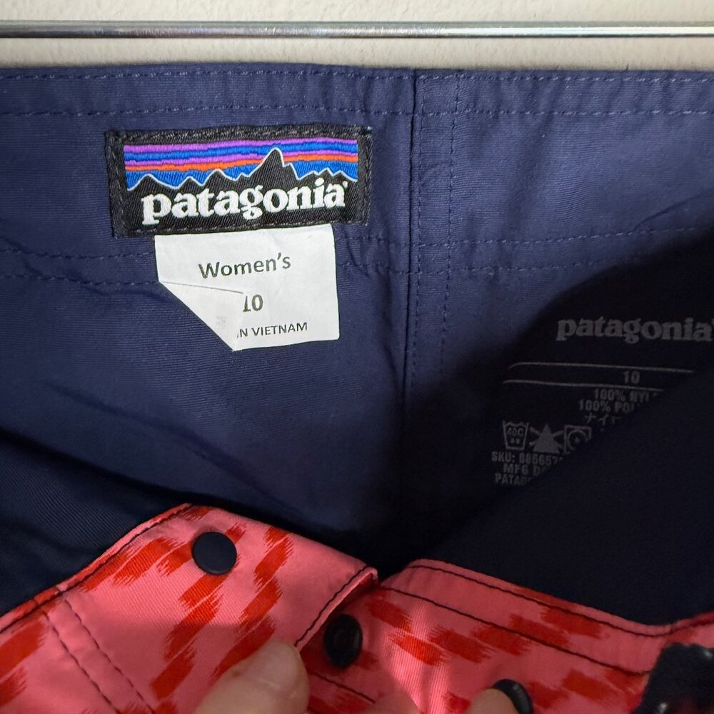 Patagonia Womens Blue Red Tribal Design Board Mini Skirtie Size 10 885657 - Picture 5 of 5